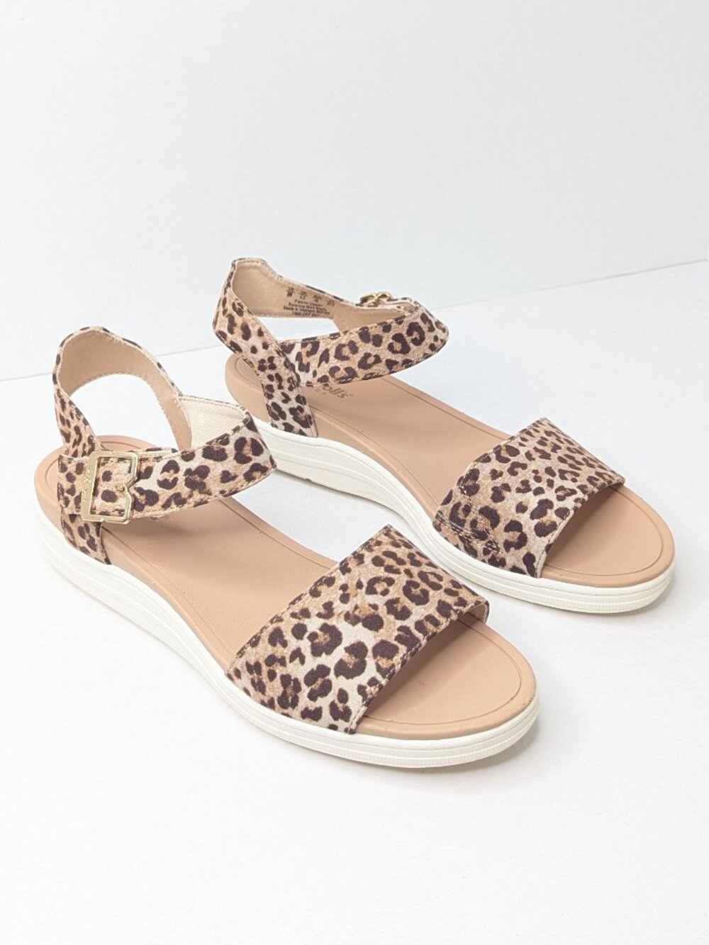 Dr. Scholl's Time Off Sky Wedge Sandals Leopard Print Womens 9